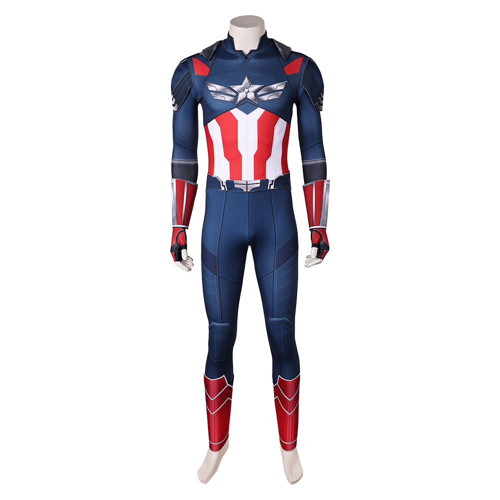 Captain America: Brave New World(2025) Captain America Tenue Bleue Cosplay Costume