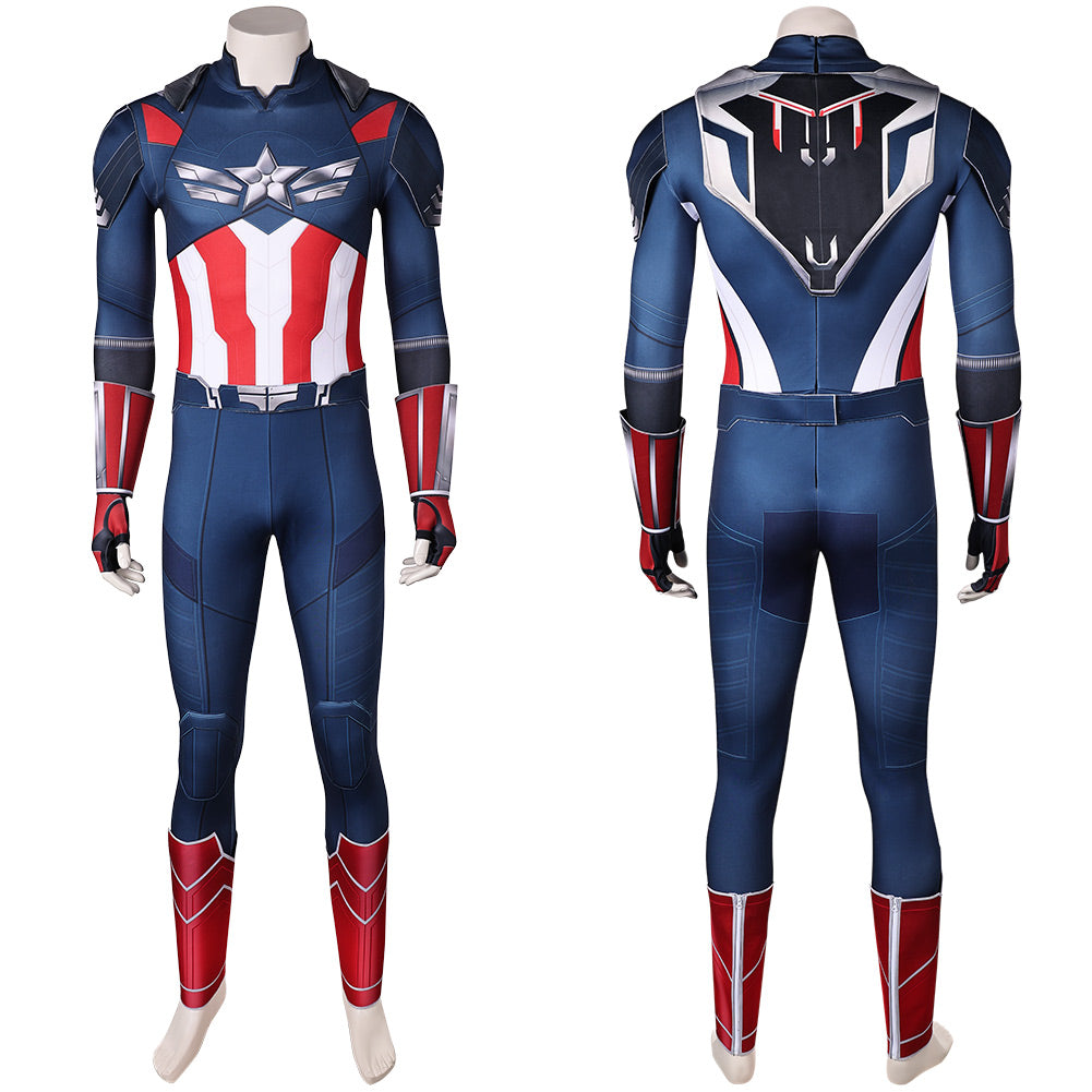 Captain America: Brave New World(2025) Captain America Tenue Bleue Cosplay Costume