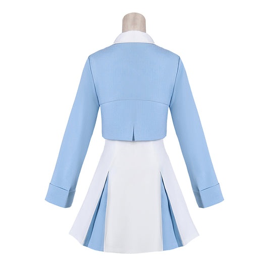 CCS Sakura Kinomoto Robe Bleue et Blanche Cosplay Costume