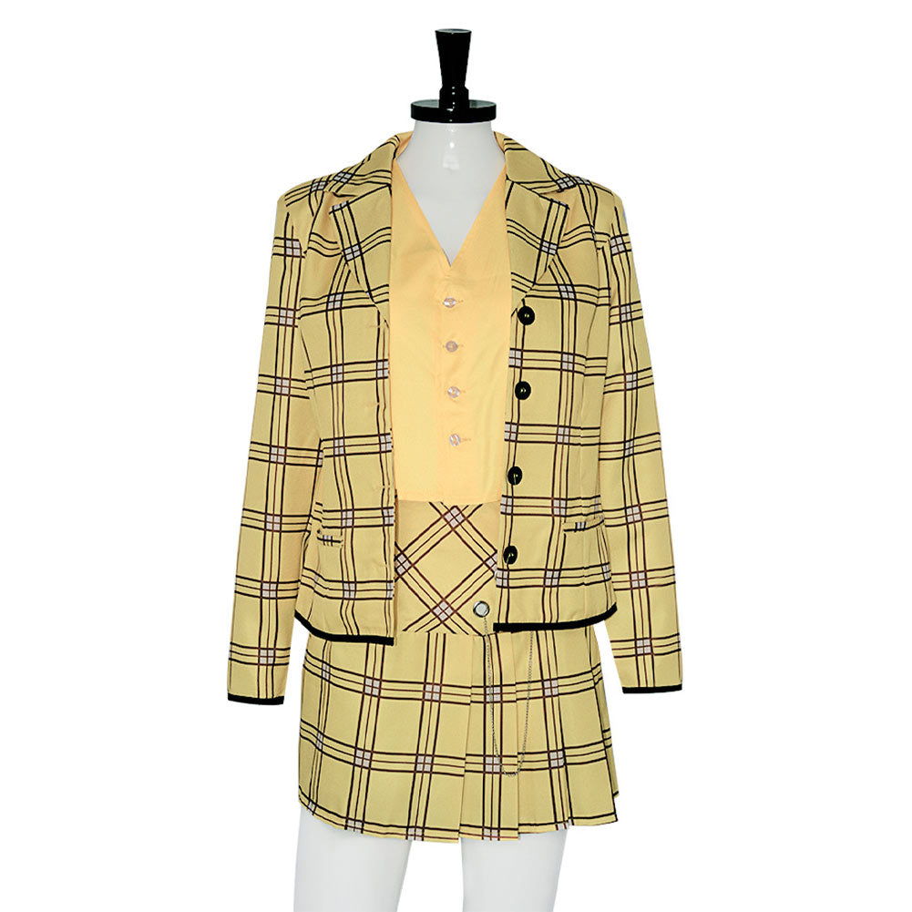 Clueless Cher Horowitz Tenue Jaune de Jupe Cosplay Costume