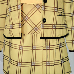 Clueless Cher Horowitz Tenue Jaune de Jupe Cosplay Costume