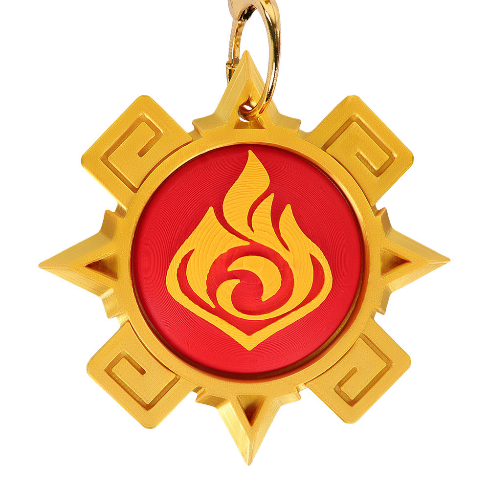 Cosplay Accessoire Mavuika Genshin Impact Jeu Cosplay Porte-clé Rouge