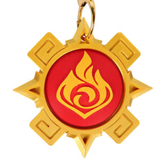 Cosplay Accessoire Mavuika Genshin Impact Jeu Cosplay Porte-clé Rouge