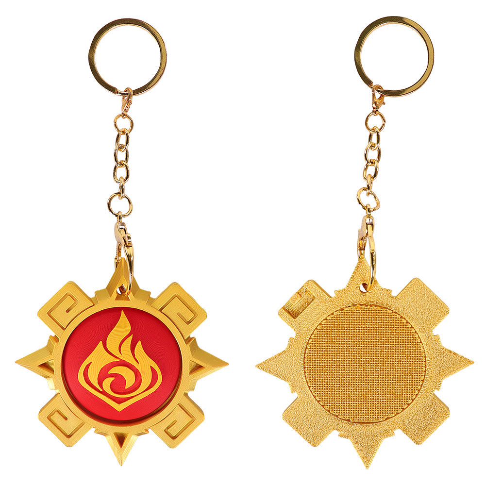 Cosplay Accessoire Mavuika Genshin Impact Jeu Cosplay Porte-clé Rouge