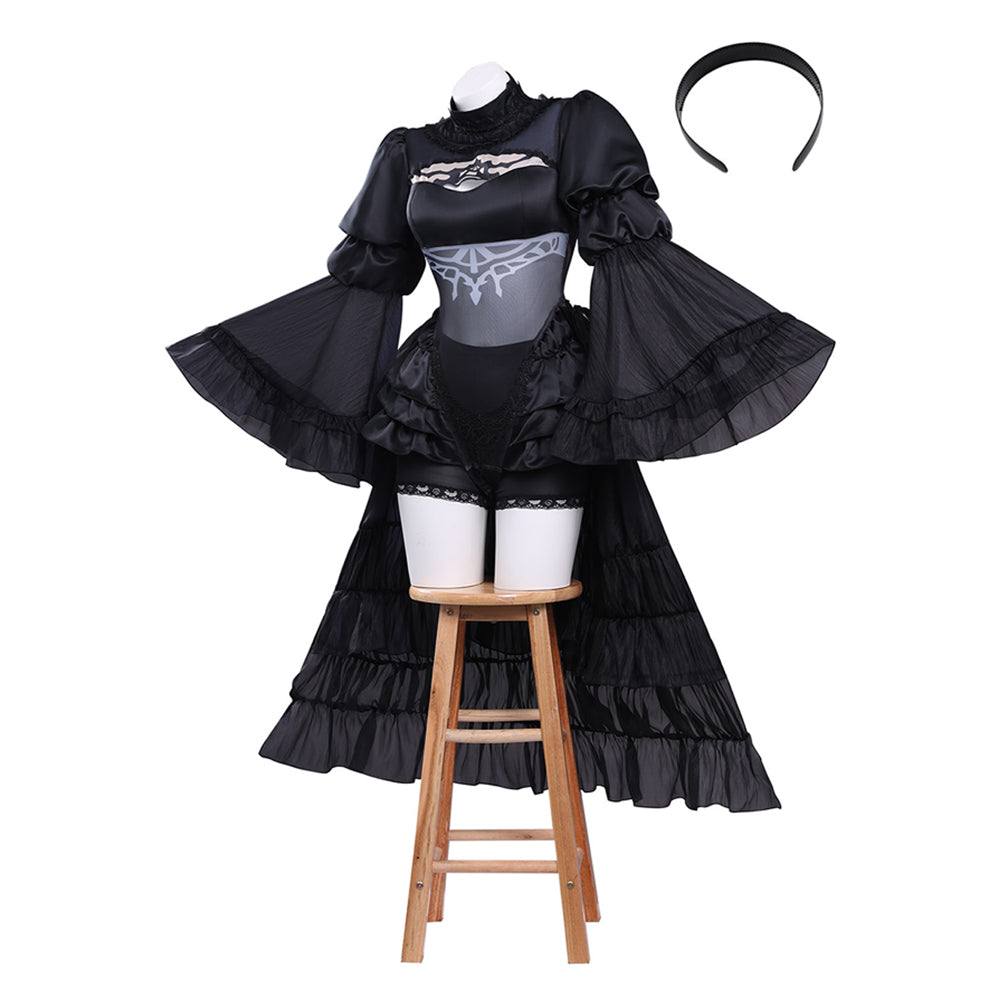 Cosplay Costume 2B NieR:Automata Jeu Cosplay Robe de Mariée Noire Femme