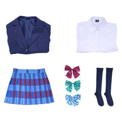 Cosplay Costume μ's Love Live! School Idol Project Anime Cosplay Uniforme Scolaire Bleue Femme