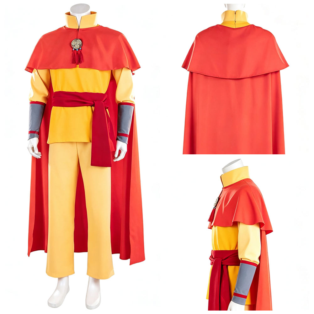 Cosplay Costume Aang Avatar Aang: The Last Airbender(2026) Film Cosplay Tenue Jaune Homme