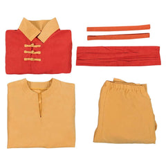Cosplay Costume Aang Avatar: The Last Airbender 2(2026) TV Cosplay Tenue Orange et Jaune Homme