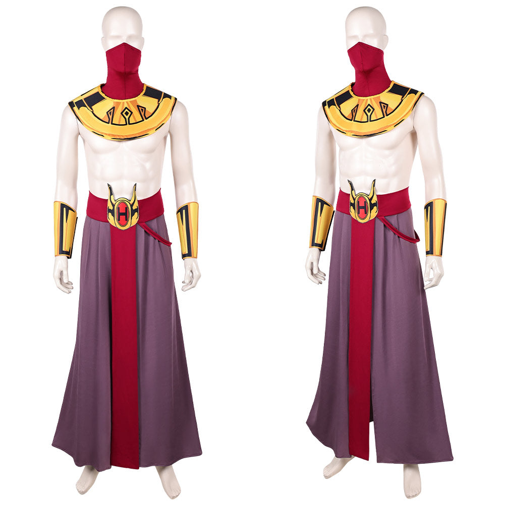 Cosplay Costume Aang Avatar: The Last Airbender 2(2026) TV Cosplay Tenue Orange et Jaune Homme