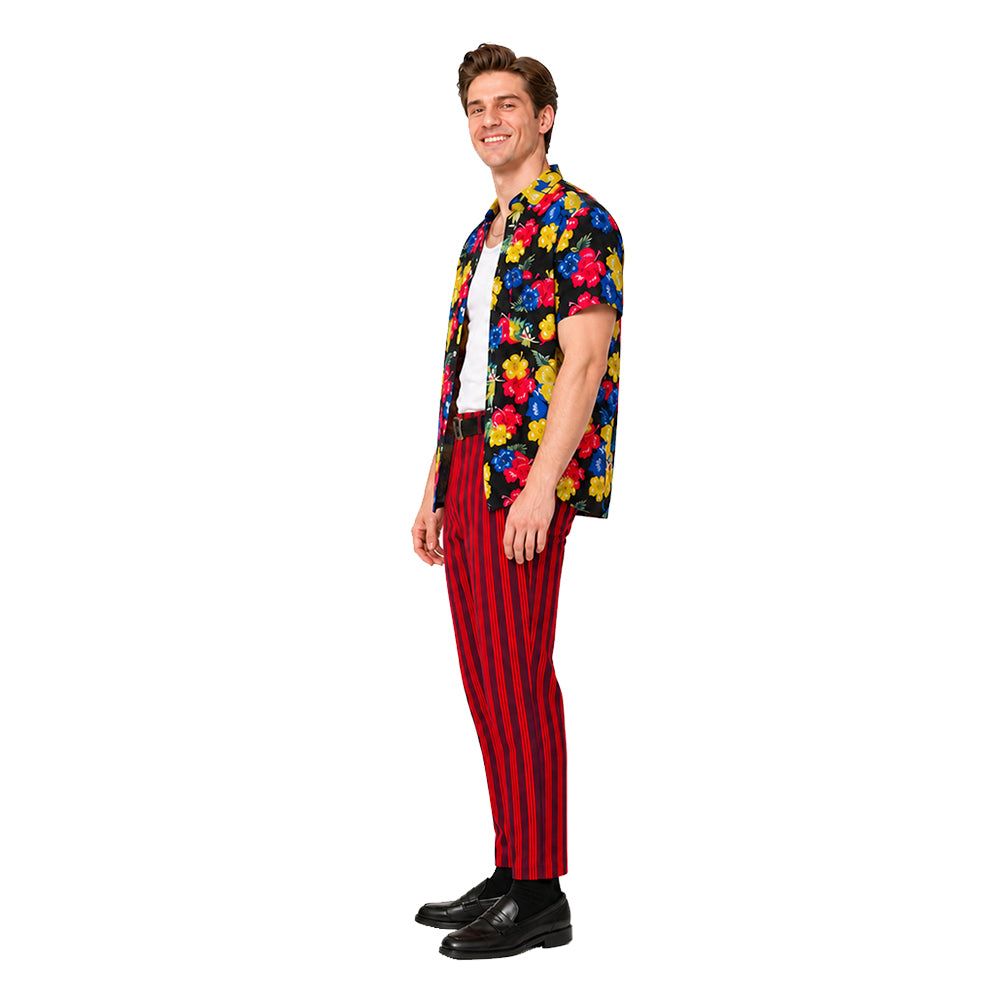 Cosplay Costume Ace Ventura Ace Ventura Jr.: Pet Detective Film Cosplay Tenue Rouge Homme