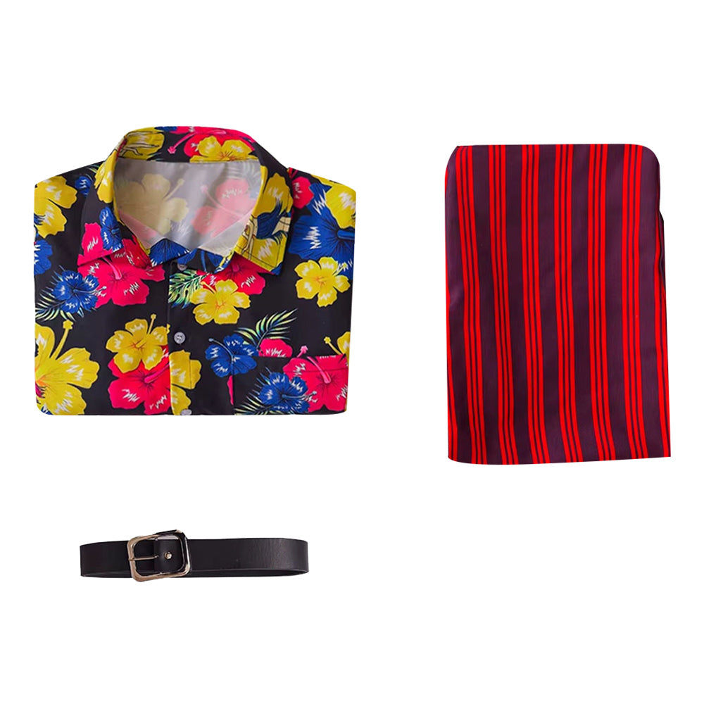 Cosplay Costume Ace Ventura Ace Ventura Jr.: Pet Detective Film Cosplay Tenue Rouge Homme