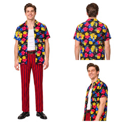 Cosplay Costume Ace Ventura Ace Ventura Jr.: Pet Detective Film Cosplay Tenue Rouge Homme