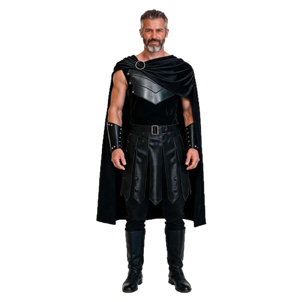 Cosplay Costume Agamemnon The Odyssey(2026) Film Cosplay Tenue Noire Homme