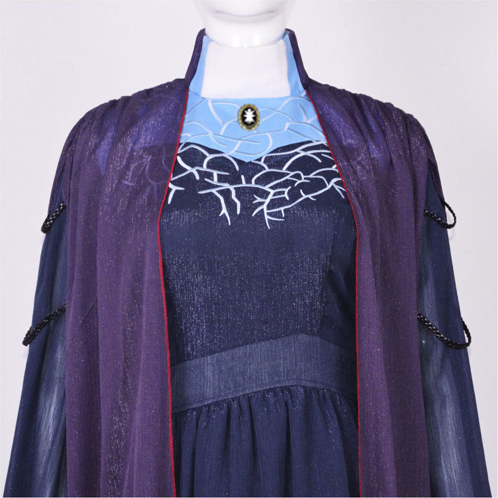 Cosplay Costume Agatha Harkness Wanda Vision TV Cosplay Robe Violette Femme