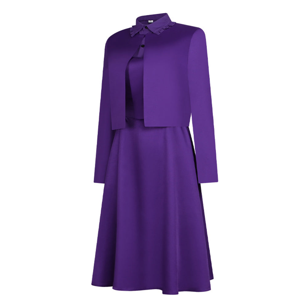 Cosplay Costume Agnes The Testaments(2026) TV Cosplay Tenue Violette Femme