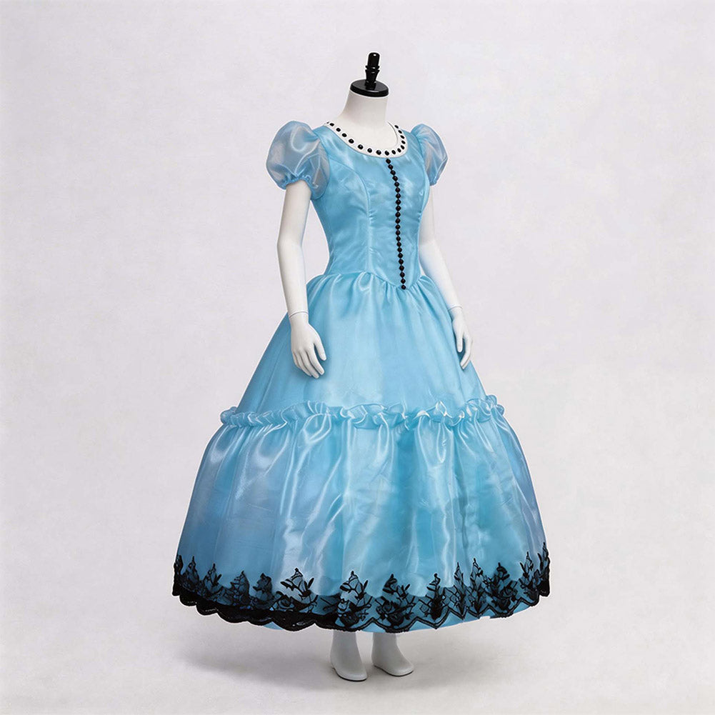 Cosplay Costume Alice Alice au Pays des Merveilles Film Cosplay Robe Bleue Femme