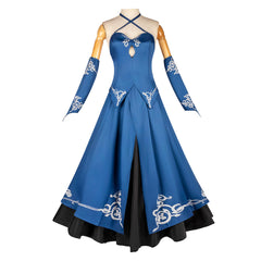 Cosplay Costume Altria Pendragon Fate Grand Order Jeu Cosplay Robe Bleue Femme