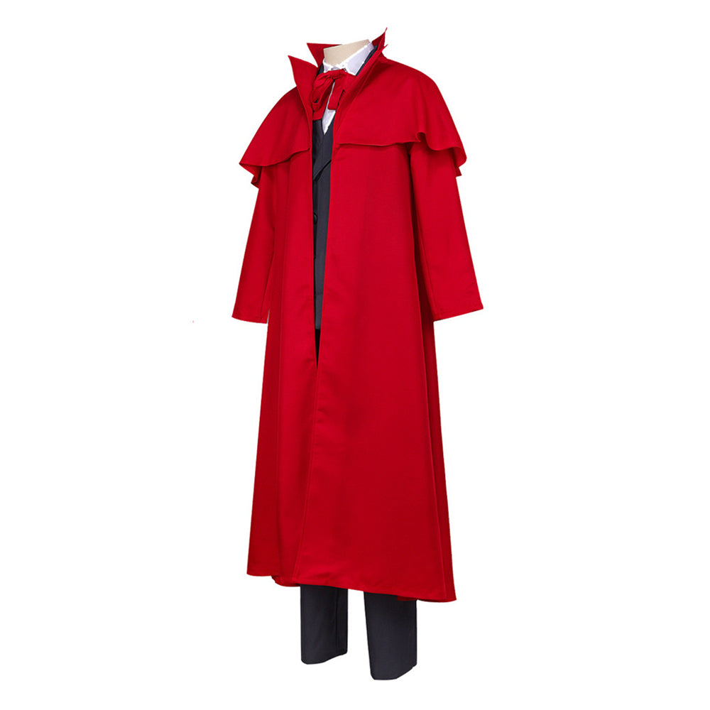 Cosplay Costume Alucard Herushingu Anime Cosplay Tenue Rouge Homme