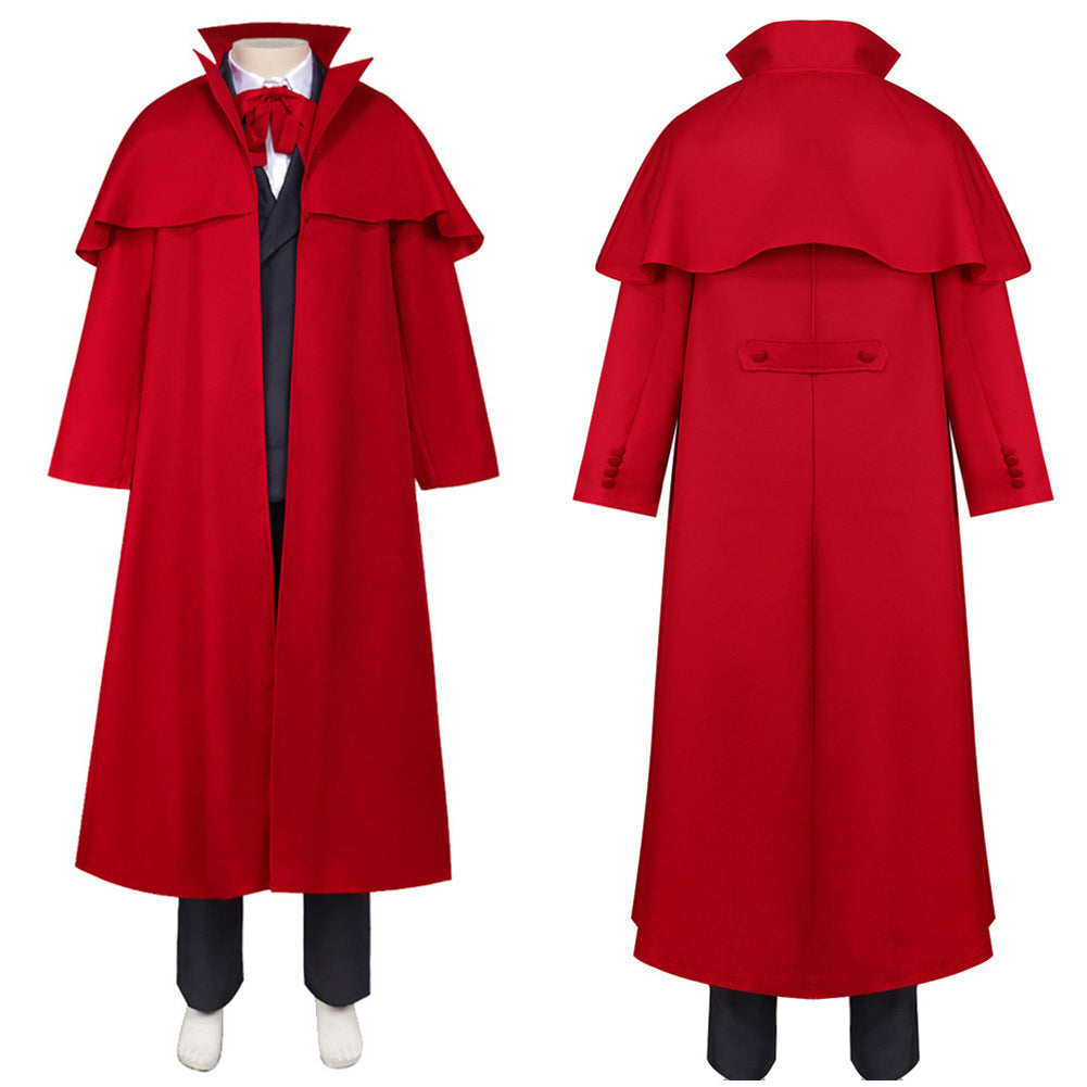 Cosplay Costume Alucard Herushingu Anime Cosplay Tenue Rouge Homme