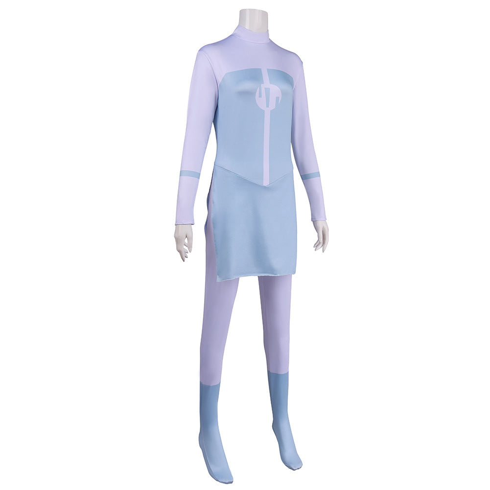 Cosplay Costume Anissa Invincible 4(2026) TV Cosplay Combinaison Bleue Femme