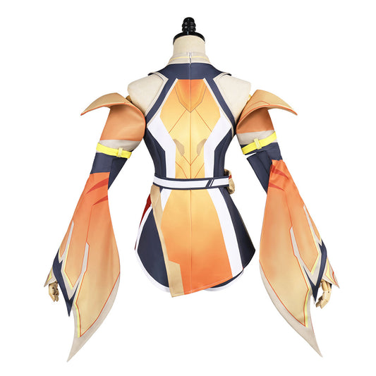 Cosplay Costume Anran Overwatch Jeu Cosplay Tenue Jaune Femme 