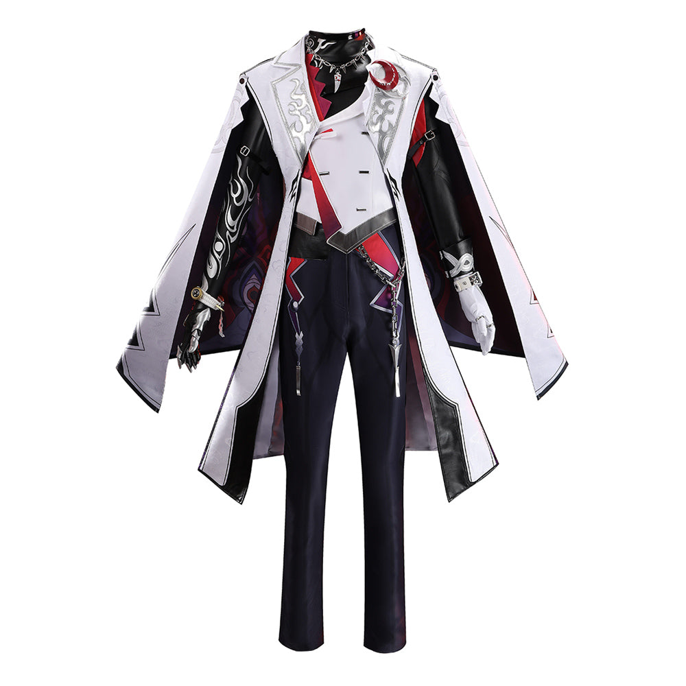 Cosplay Costume Ashveil Honkai: Star Rail Jeu Cosplay Tenue Blanche et Noire Homme