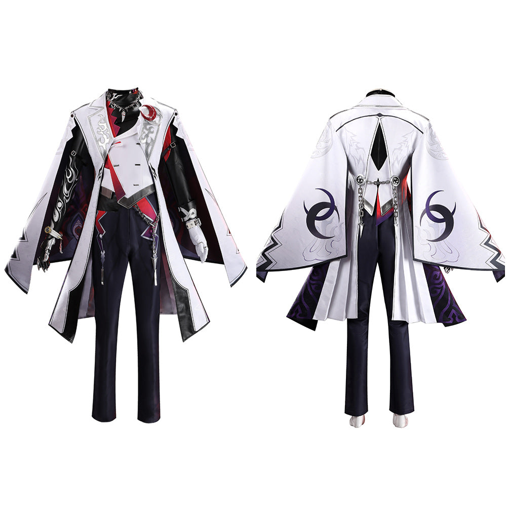 Cosplay Costume Ashveil Honkai: Star Rail Jeu Cosplay Tenue Blanche et Noire Homme