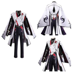 Cosplay Costume Ashveil Honkai: Star Rail Jeu Cosplay Tenue Blanche et Noire Homme