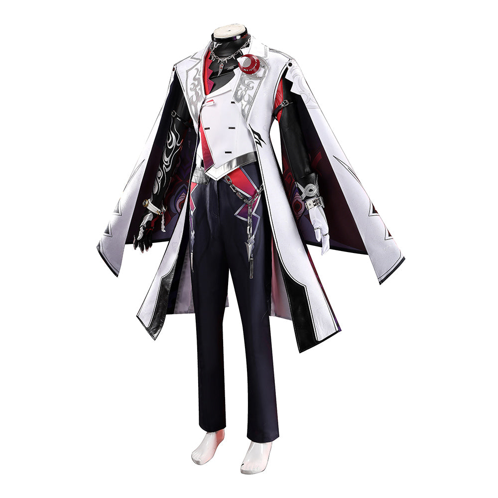 Cosplay Costume Ashveil Honkai: Star Rail Jeu Cosplay Tenue Blanche et Noire Homme