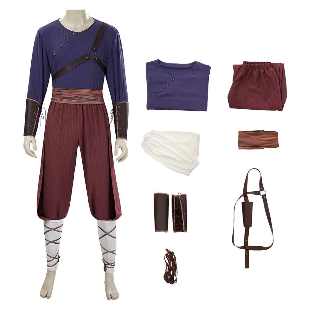 Cosplay Costume Avatar: The Last Airbender Saison 2(2026) TV Cosplay Tenue Violette et Marron Homme