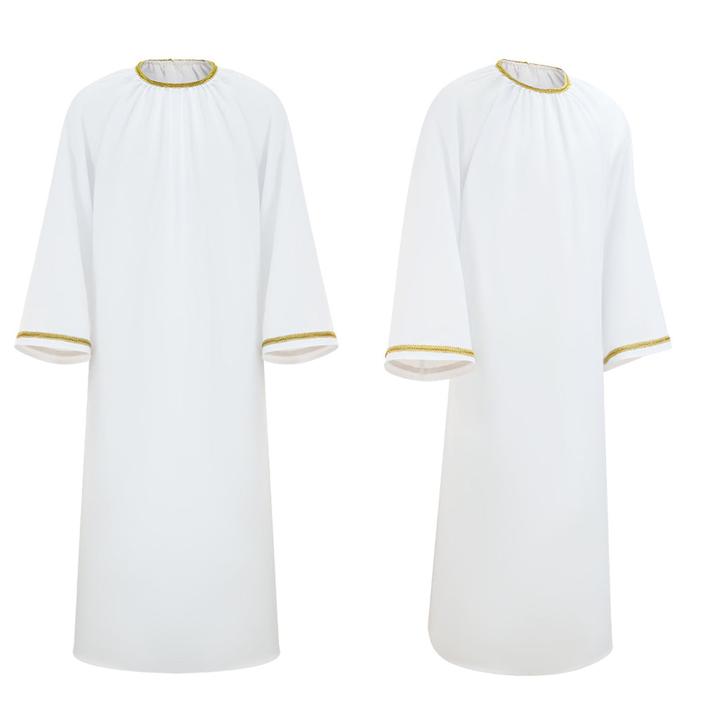 Cosplay Costume Aziraphale Good Omens 3(2026) TV Cosplay Robe Blanche Homme