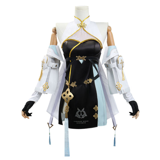 Cosplay Costume Baizhi Wuthering Waves Jeu Cosplay Tenue Noire Femme