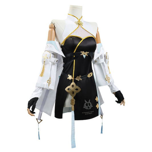 Cosplay Costume Baizhi Wuthering Waves Jeu Cosplay Tenue Noire Femme