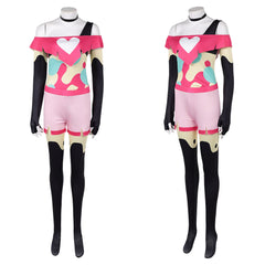 Cosplay Costume Beelzebub Helluva Boss TV Cosplay Tenue Rose Femme