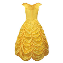 Cosplay Costume Belle La Belle et La Bête Film Cosplay Robe Jaune Femme