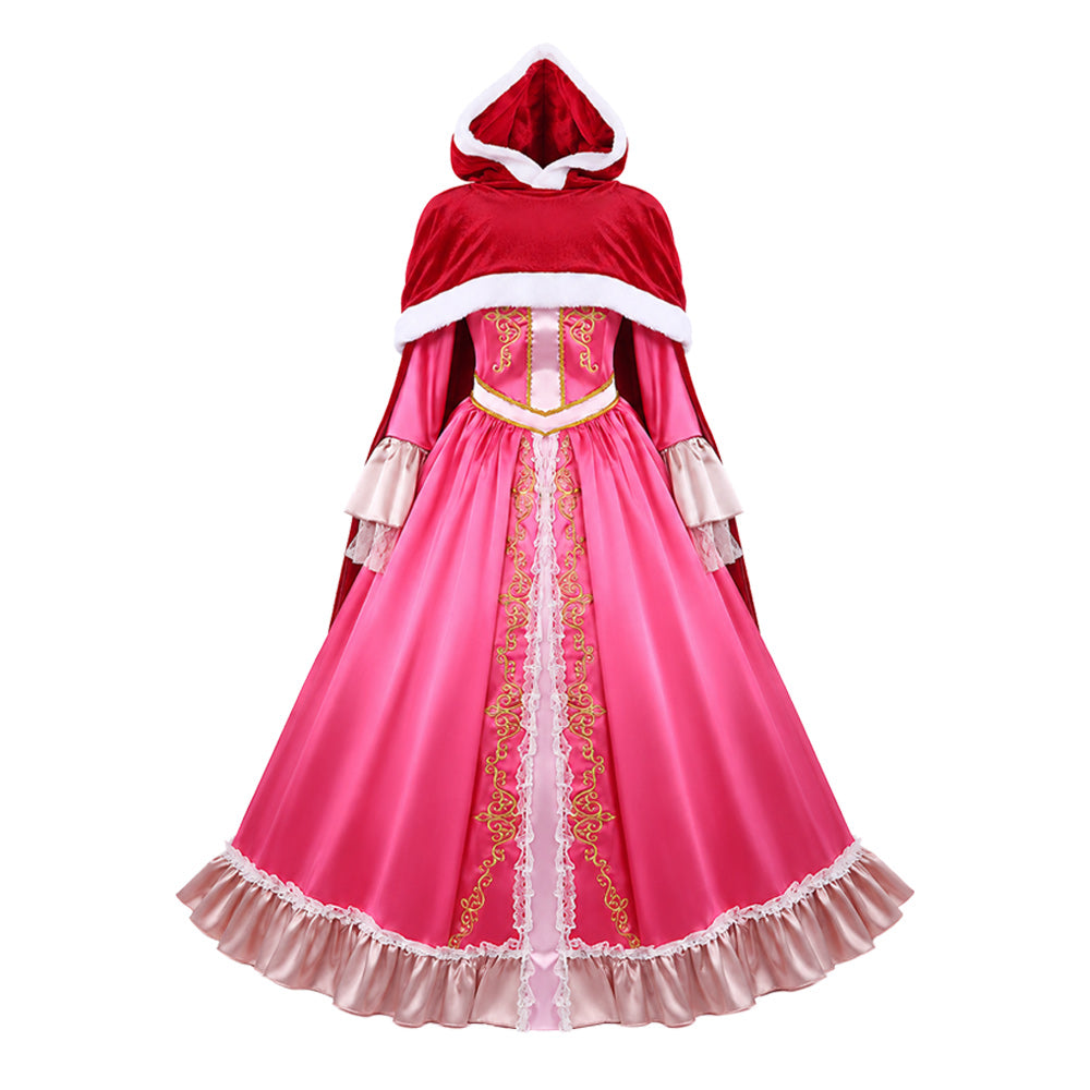 Cosplay Costume Belle La Belle et la Bête Film Cosplay Robe Rose Femme