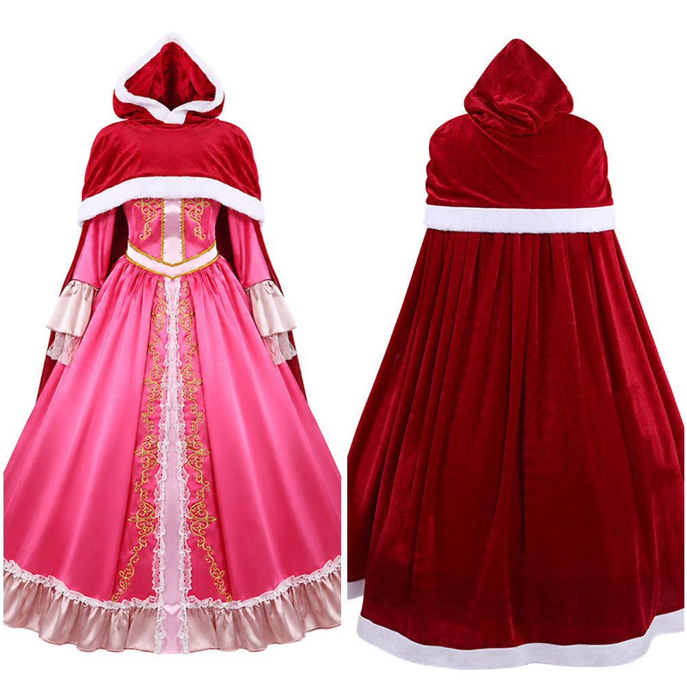 Cosplay Costume Belle La Belle et la Bête Film Cosplay Robe Rose Femme