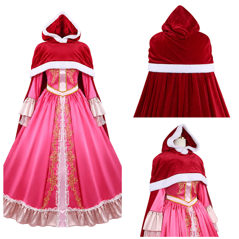 Cosplay Costume Belle La Belle et la Bête Film Cosplay Robe Rose Femme