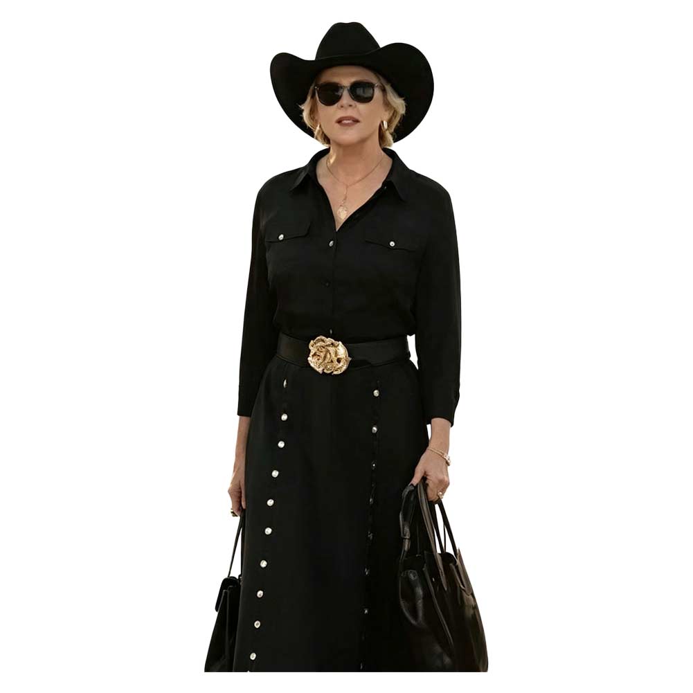 Cosplay Costume Beulah Dutton Ranch(2026) TV Cosplay Robe Noire Femme