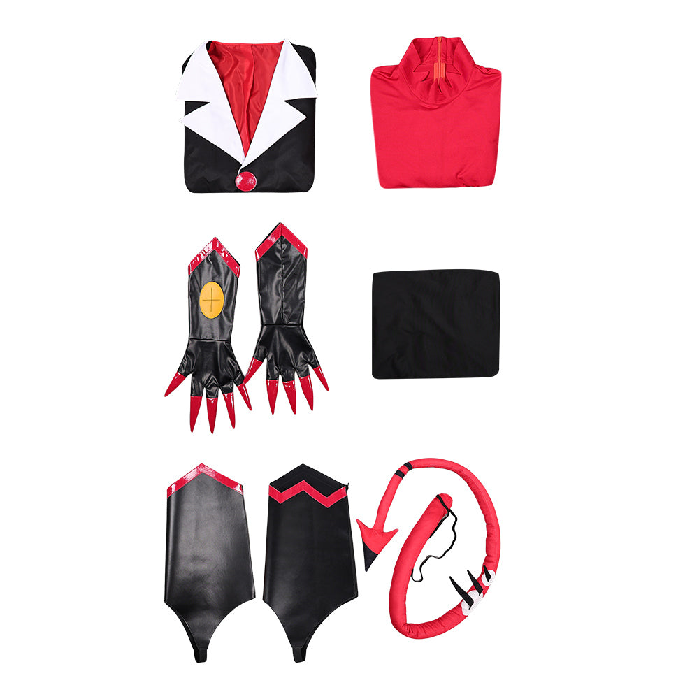 Cosplay Costume Blitzo Helluva Boss Saison 3(2026) TV Cosplay Tenue Noire Homme