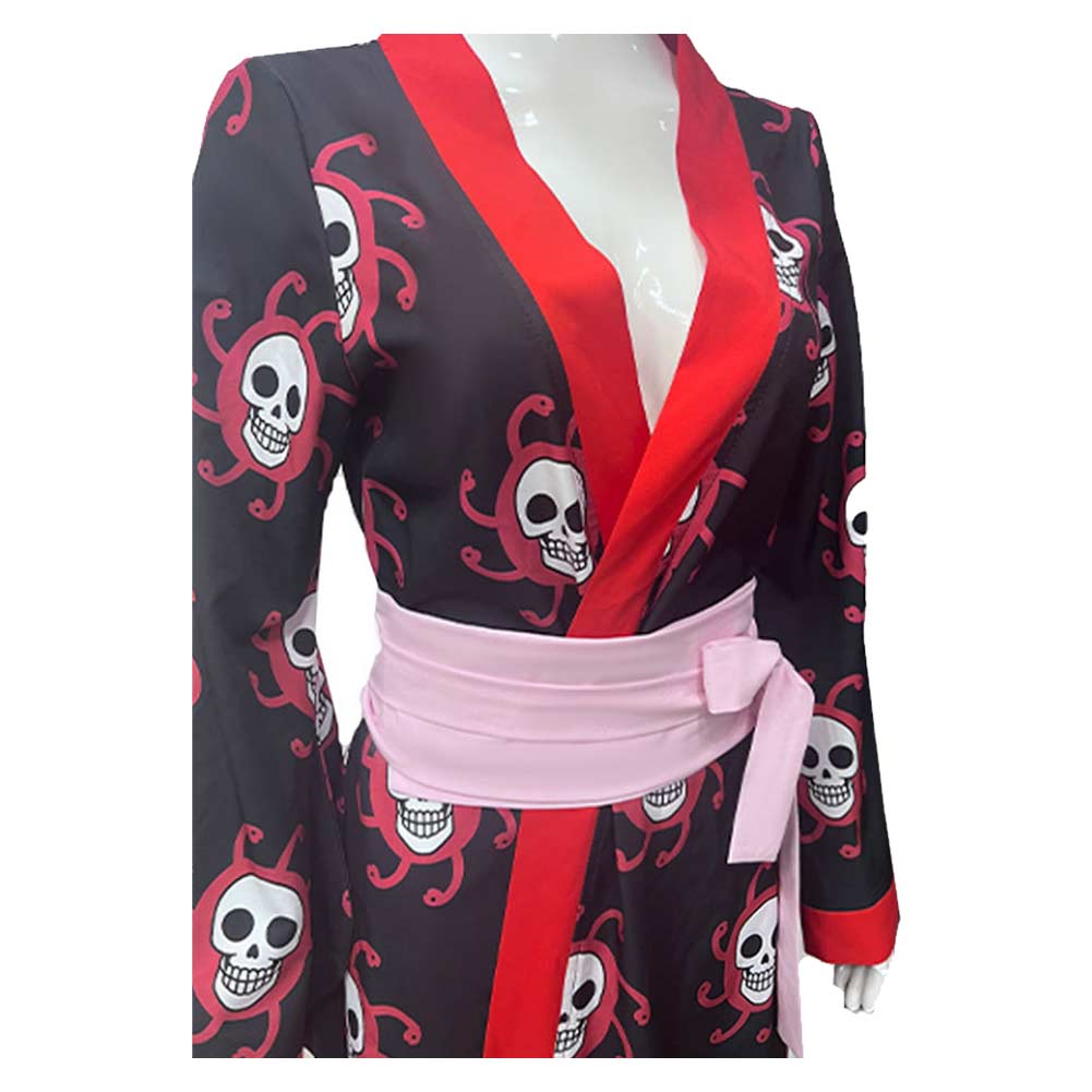 Cosplay Costume Boa Hancock One Piece Live Action 2(2026) TV Cosplay Kimono Noir Femme