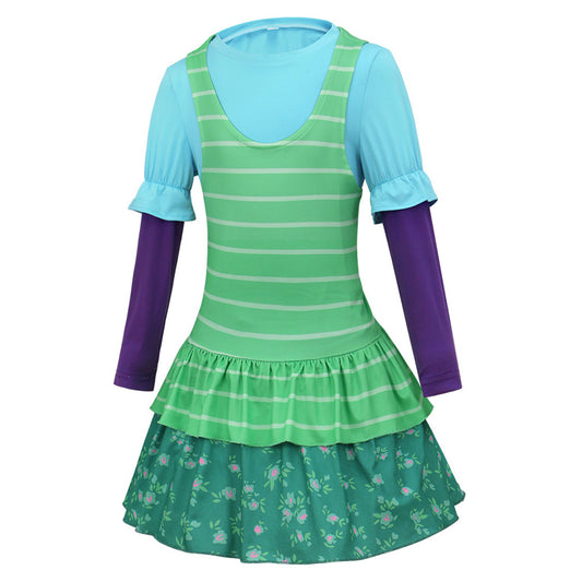 Cosplay Costume Bonnie Film Cosplay Robe Verte Enfant