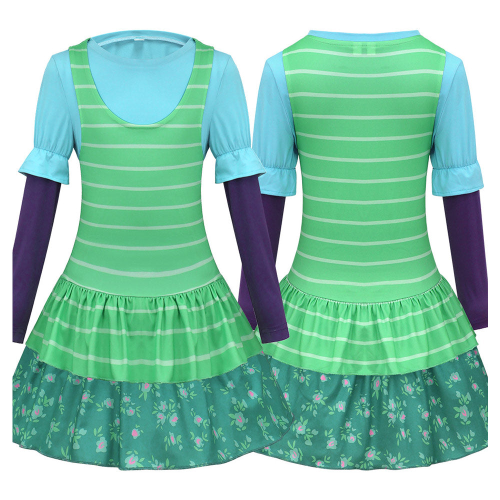 Cosplay Costume Bonnie Film Cosplay Robe Verte Enfant