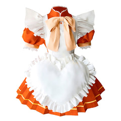 Cosplay Costume Bu-Ling Huang Tokyo Mew Mew Anime Cosplay Robe Blanche et Orange Femme