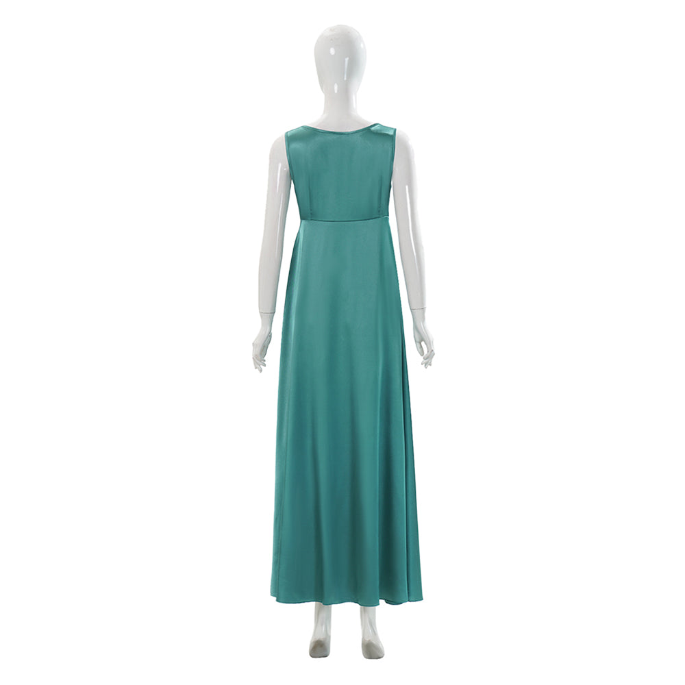Cosplay Costume Carrie(2026) TV Cosplay Robe Longue Décolleté V Drapé Verte Femme
