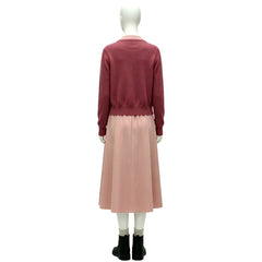 Cosplay Costume Carrie(2026) TV Cosplay Robe Rose+Veste Rouge Femme