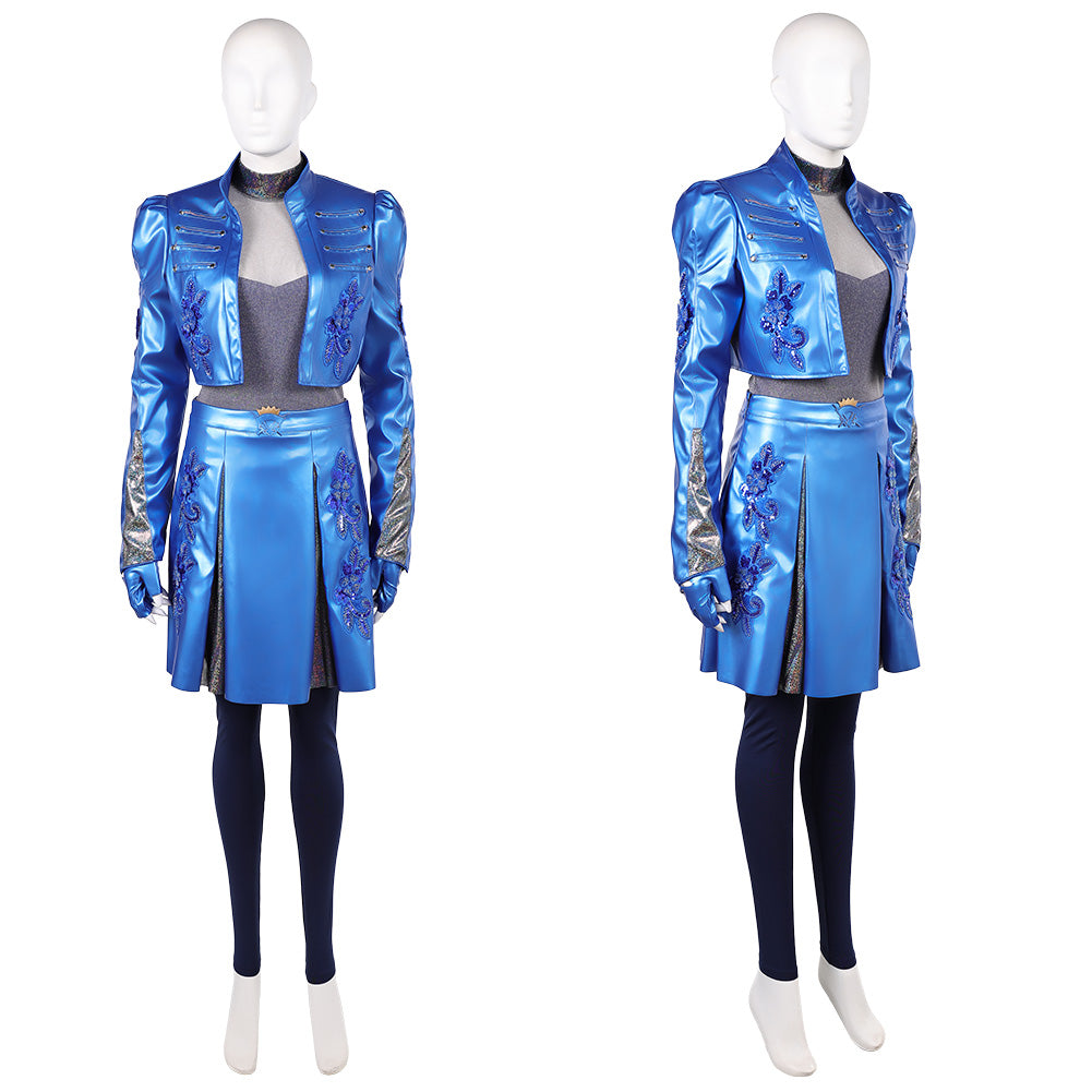Cosplay Costume Chloe Descendants: Wicked Wonderland(2026) Film Cosplay Tenue Bleue et Noire Femme