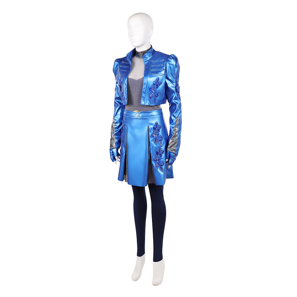 Cosplay Costume Chloe Descendants: Wicked Wonderland(2026) Film Cosplay Tenue Bleue et Noire Femme