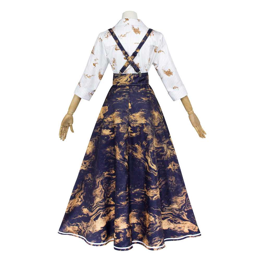 Cosplay Costume Clair‌ Clair Obscur：Expedition 33 Jeu Cosplay Robe Noire et Jaune Femme