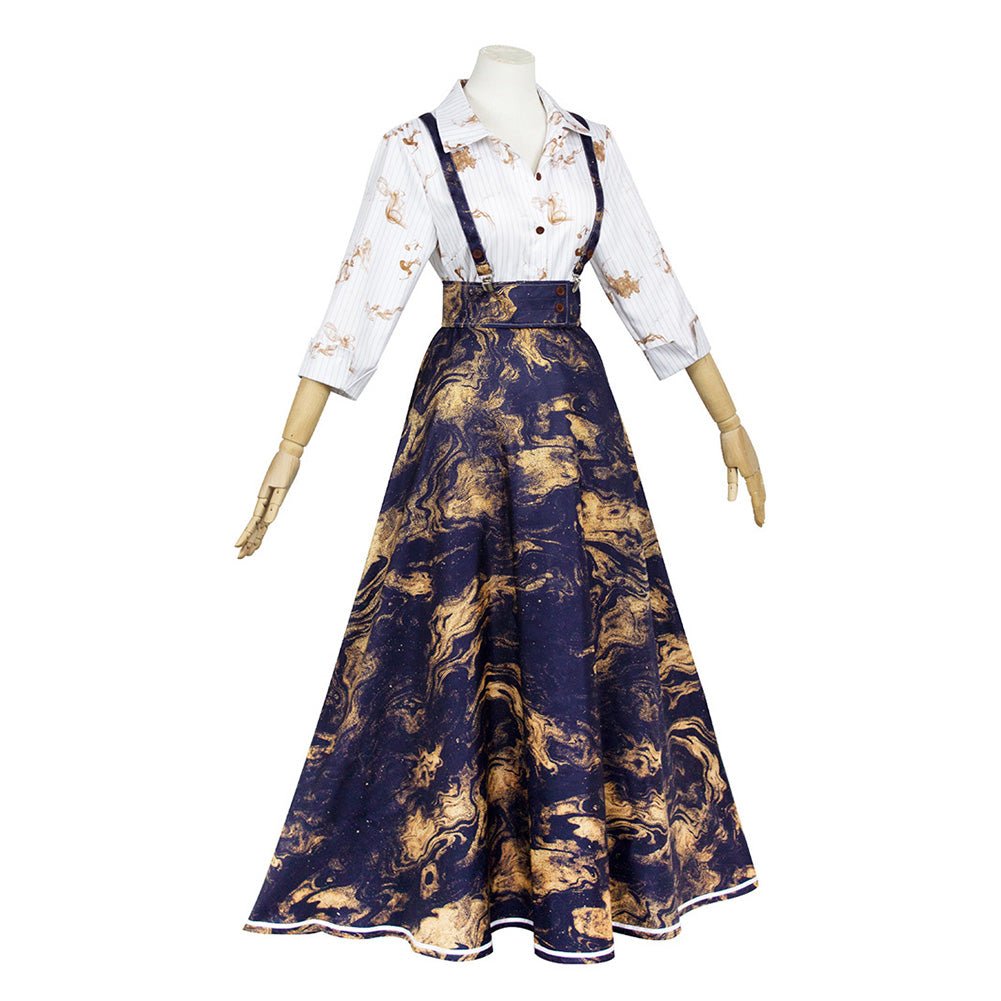 Cosplay Costume Clair‌ Clair Obscur：Expedition 33 Jeu Cosplay Robe Noire et Jaune Femme